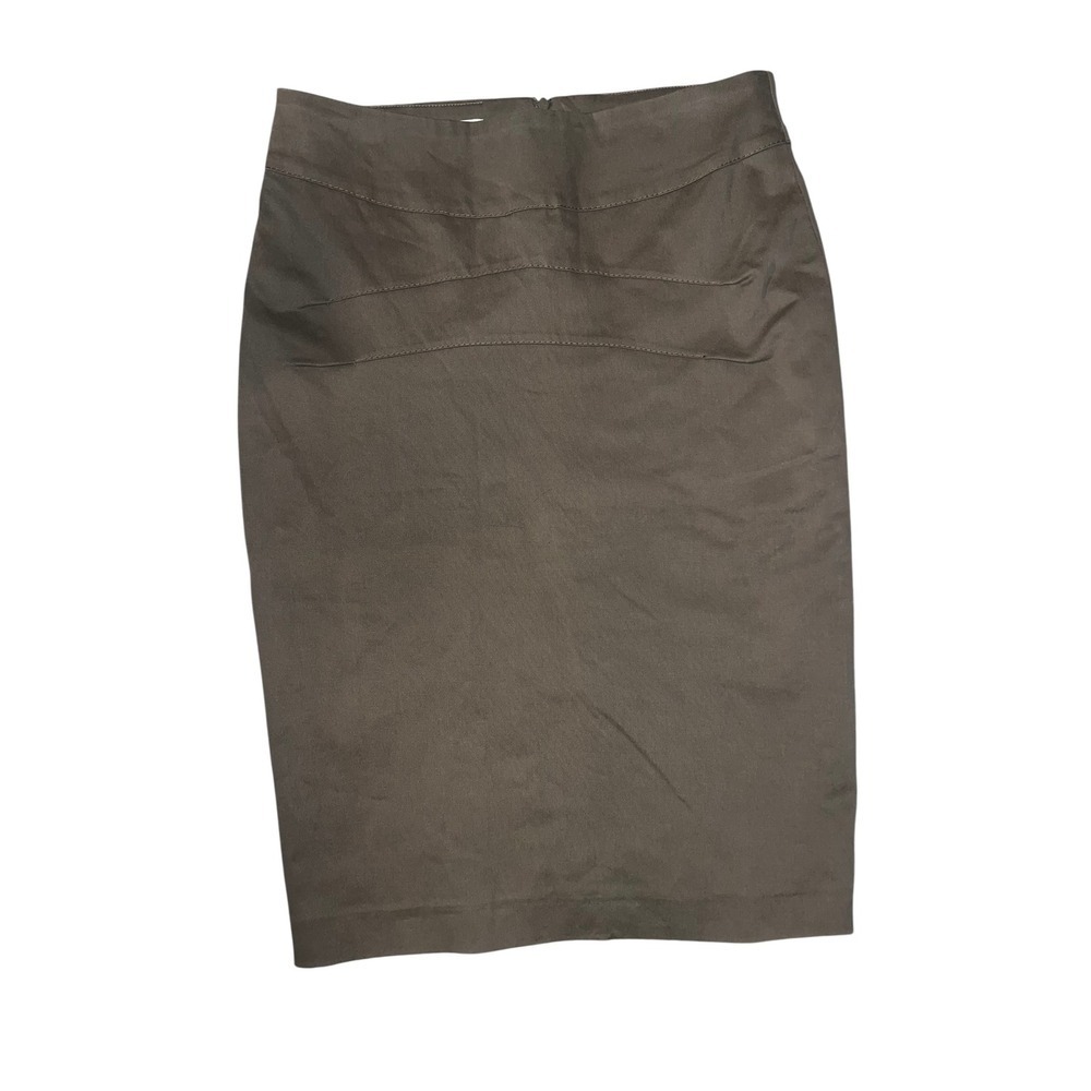 Gunex Pencil Skirt Sz 6 Light Brown Luxury Designer Made in Italy Classic